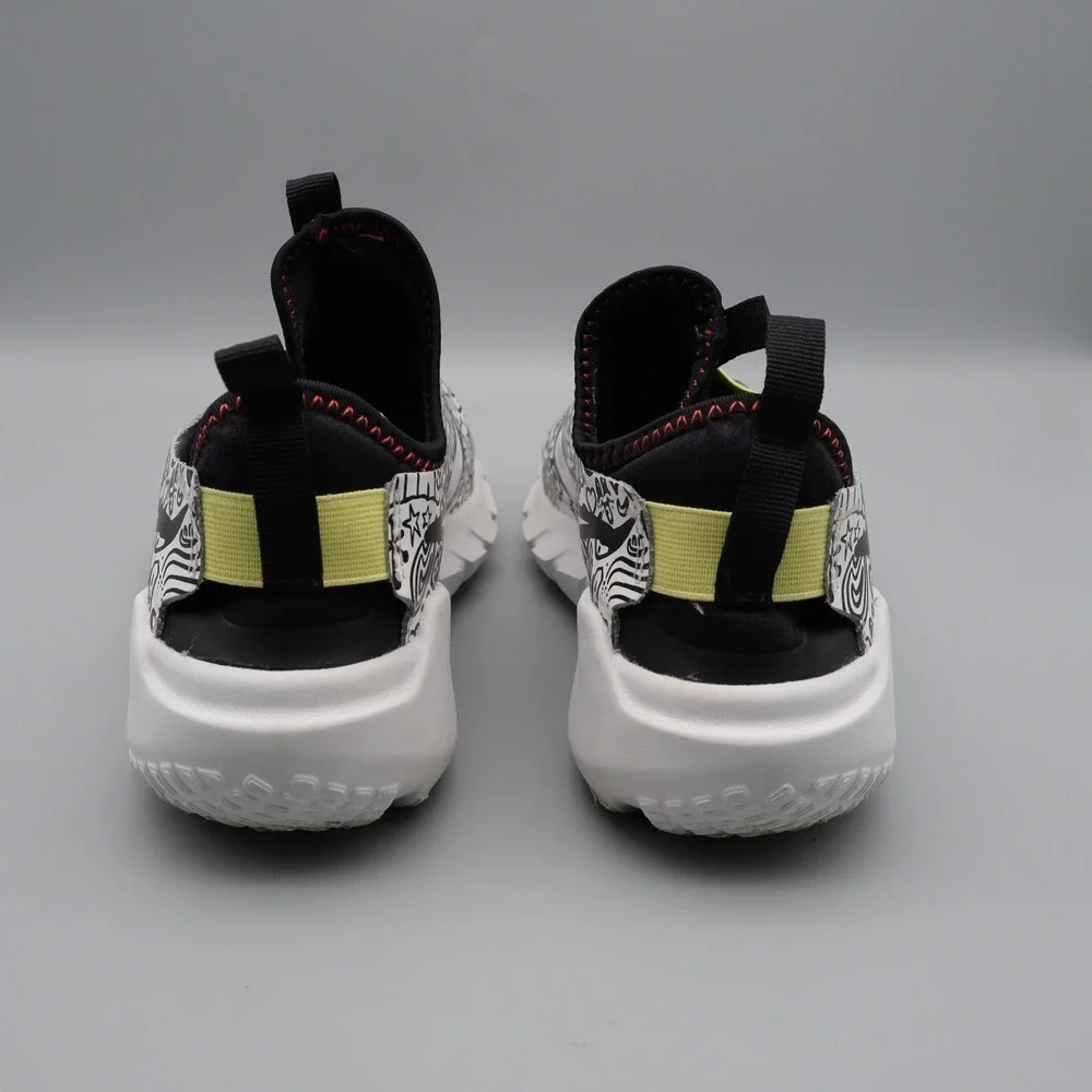 Nike Flex Plus 2 Black White Volt Doodle DV8253-001 6.5Y Women 8 Sneaker